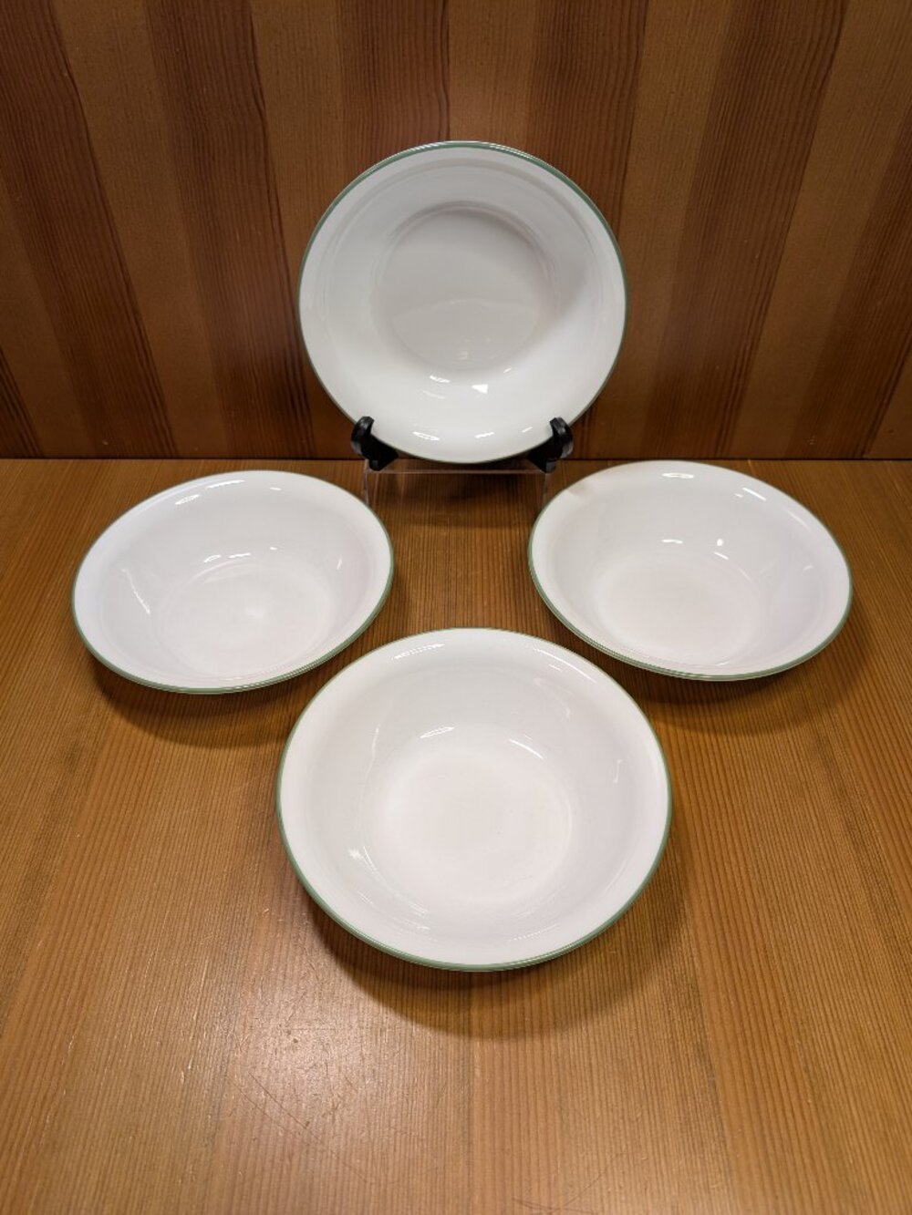 Lot of 4 Corelle SHADOW IRIS Cereal/Salad/Soup 7.25" Bowl Set - VGUC